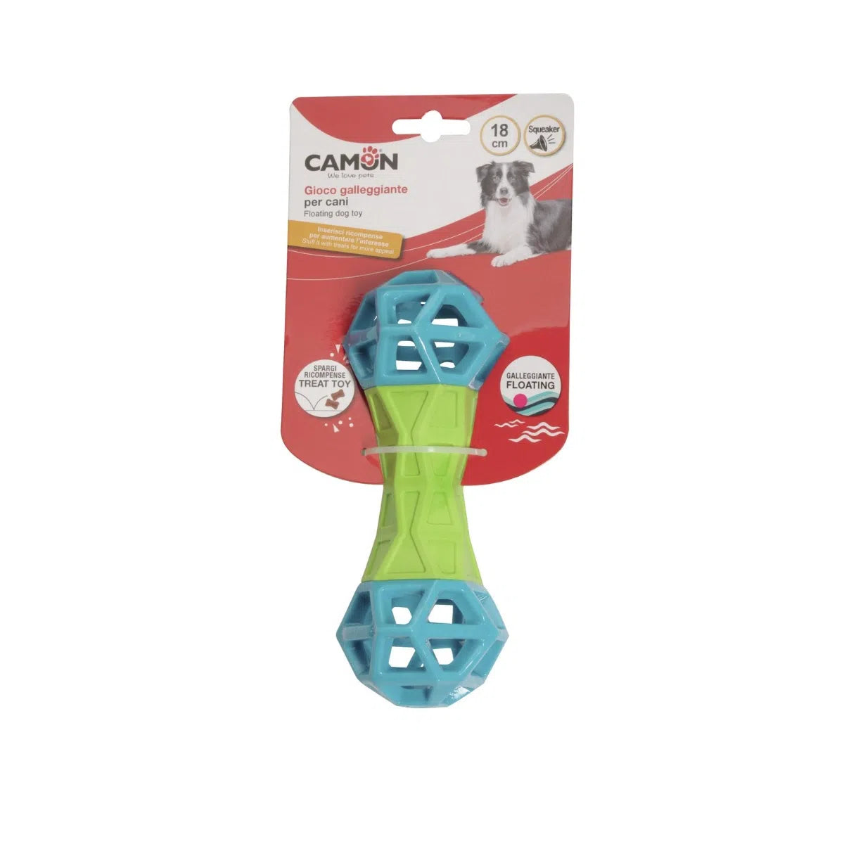 Camon - Gioco per Cani - Manubrio Geometrico in TPR - 18cm