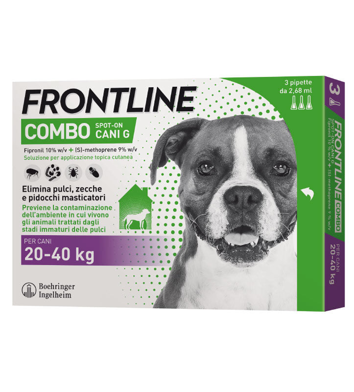 Frontline - Combo Spot On Cane - 20-40kg - 3 pipette