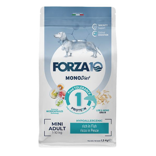 Forza10 Diet Cane - Mini Diet, gusto Pesce - 1,5kg