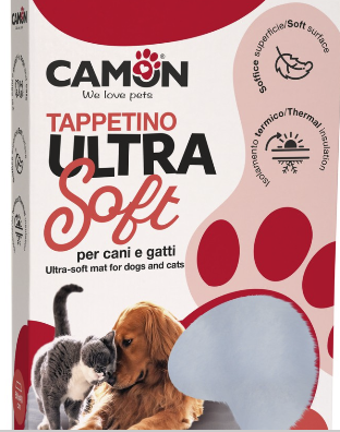 Tappetino ULTRA soft color LIGHT GREY per cani e gatti - 60X40 cm - Camon